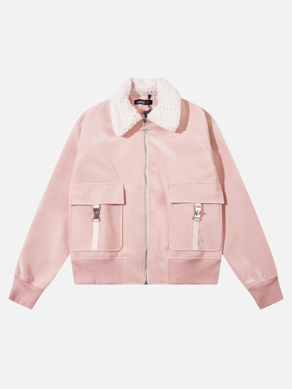 Concert Outfit Plush Collar Suede Faux Leather Jacket Concert Outfit Plush Collar Suede Faux Leather Jacket