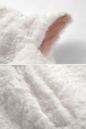 Concert Outfit Plush Ear Hoodie Jacket