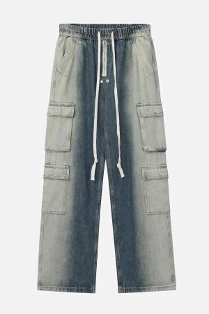 Concert Outfit Pockets With Flap Jeans