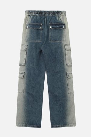 Concert Outfit Pockets With Flap Jeans