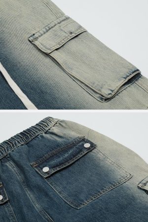 Concert Outfit Pockets With Flap Jeans