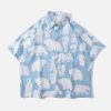 Concert Outfit Polar Bear Print Short Sleeve Shirt