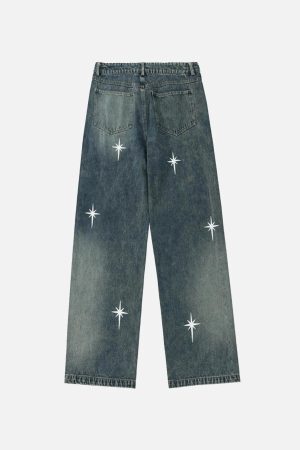 Concert Outfit Polaris Print Washed Straight Jeans