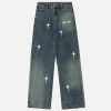 Concert Outfit Polaris Print Washed Straight Jeans