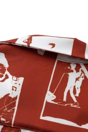 Concert Outfit Portrait Pattern Short-Sleeved Shirt