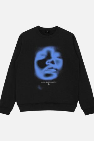 Concert Outfit Portrait Print Sweatshirt
