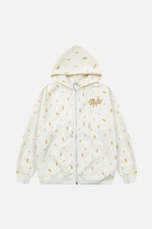 Concert Outfit Print Adorable Little Bear Hoodie