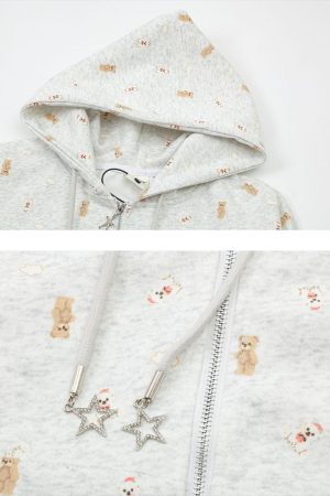 Concert Outfit Print Adorable Little Bear Hoodie