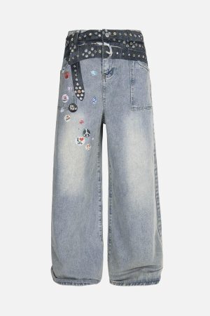 Concert Outfit Print RO Style Baggy Jeans