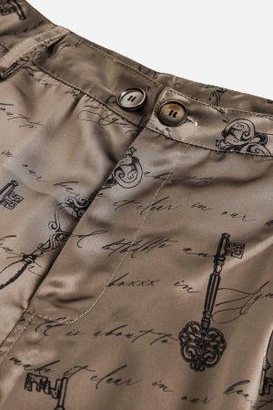 Concert Outfit Print Silk Shorts