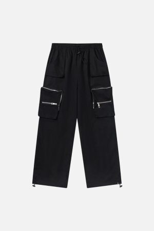 Concert Outfit Printed Drawstring Multi-Pocket Cargo Pants