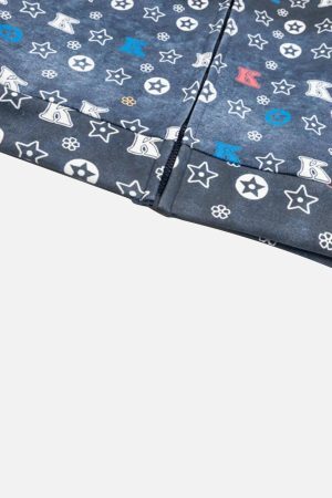 Concert Outfit Printing Gradient Zip-Up Hoodie