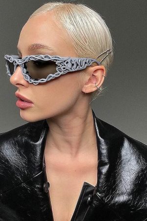 Concert Outfit Punk Hip-Hop Futuristic Sunglasses
