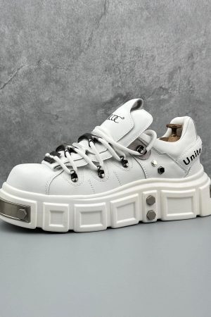 Concert Outfit Punk Style Rivet Derby Shoes