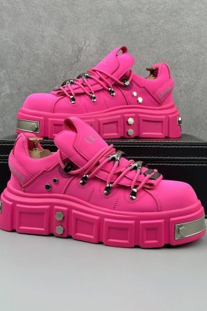 Concert Outfit Punk Style Rivet Derby Shoes