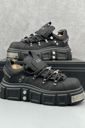 Concert Outfit Punk Style Rivet Derby Shoes