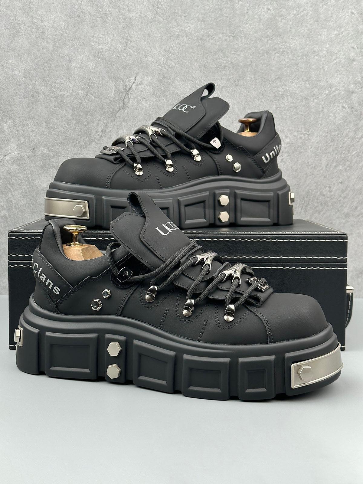 Concert Outfit Punk Style Rivet Derby Shoes Concert Outfit Punk Style Rivet Derby Shoes