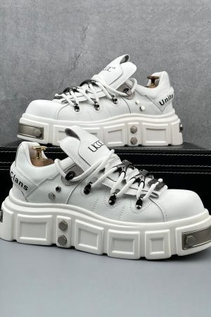 Concert Outfit Punk Style Rivet Derby Shoes