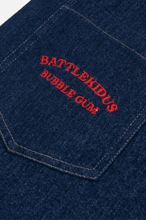 Concert Outfit Puppy Embroidered Jeans