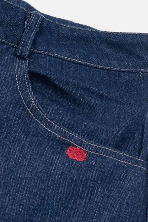 Concert Outfit Puppy Embroidered Jeans