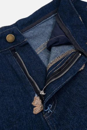 Concert Outfit Puppy Embroidered Jeans