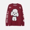 Concert Outfit Puppy Knit Sweater