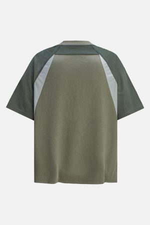 Concert Outfit Quick-Dry Contrast Color Quarter Zip Up T-Shirt