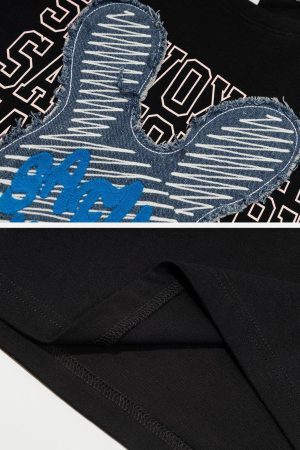 Concert Outfit Rabbit Embroidery Print Tee