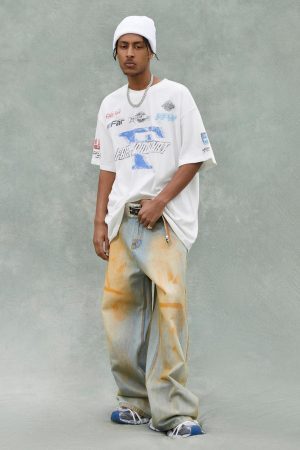 Concert Outfit Racing Afterimage Lettering T-Shirt