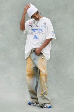 Concert Outfit Racing Afterimage Lettering T-Shirt