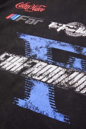 Concert Outfit Racing Afterimage Lettering T-Shirt