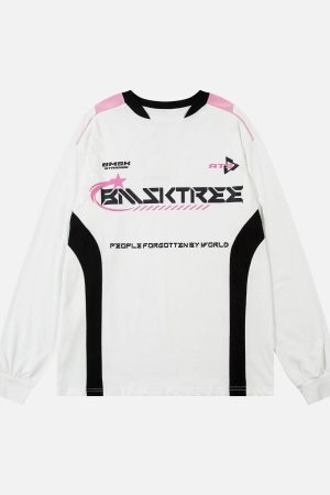 Concert Outfit Racing Oversized Long Sleeve T-Shirt