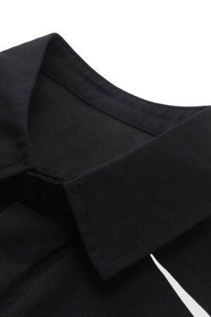 Concert Outfit Racing Style Oversized Short Sleeve Shirt