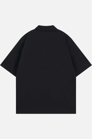 Concert Outfit Racing Style Oversized Short Sleeve Shirt