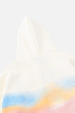 Concert Outfit Rainbow Musical Notes Embroidered Hoodie