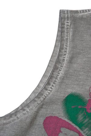 Concert Outfit Raw Edge Butterfly Print Vest