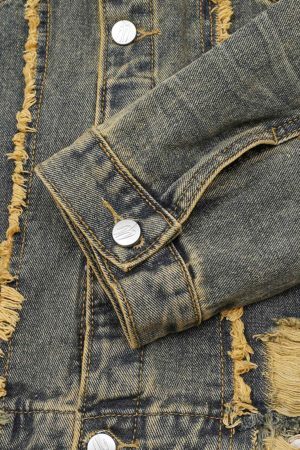Concert Outfit Raw Edge Distressed Denim Jacket
