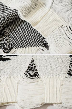 Concert Outfit Raw Edge Rose Sweater