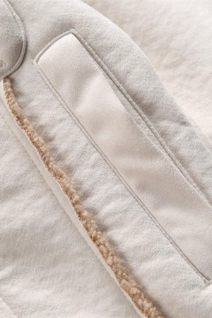 Concert Outfit Raw Edge Star Embroidered Fleece Jacket