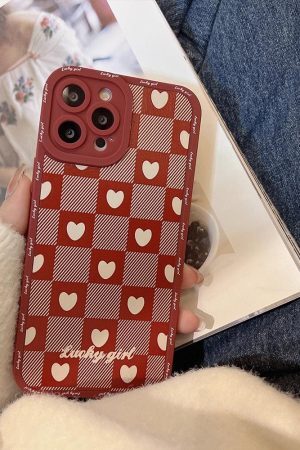 Concert Outfit Red Love Lattice iPhone Case