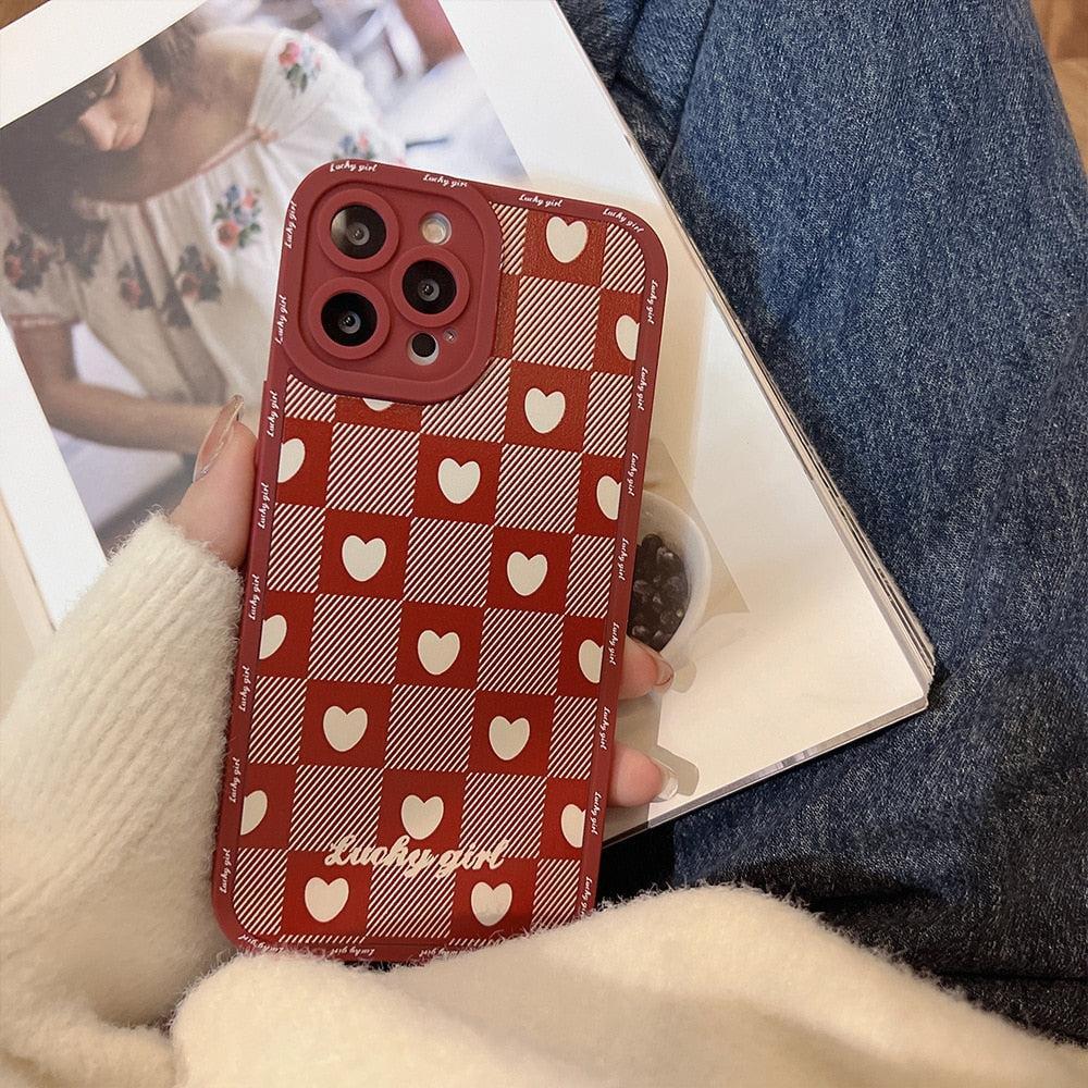 Concert Outfit Red Love Lattice iPhone Case Concert Outfit Red Love Lattice iPhone Case