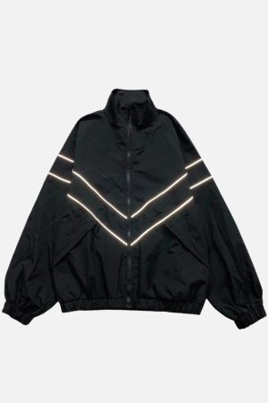 Concert Outfit Reflective Striped Jacket