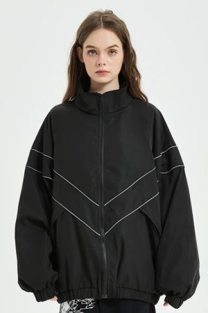 Concert Outfit Reflective Striped Jacket