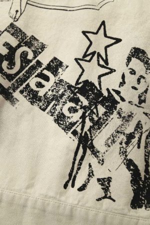 Concert Outfit Retro Badge Dirty Dye Detroit Jacket