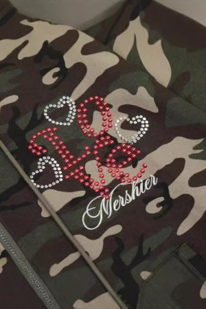 Concert Outfit Retro Camo Hoodie