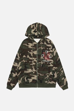 Concert Outfit Retro Camo Hoodie
