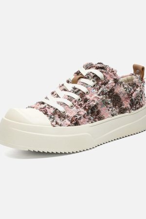 Concert Outfit Retro Canvas Irregular Sneakers