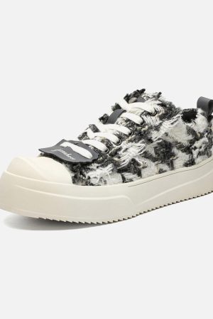 Concert Outfit Retro Canvas Irregular Sneakers