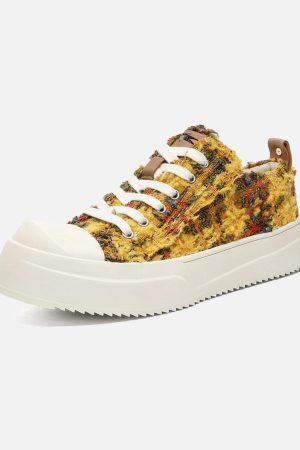 Concert Outfit Retro Canvas Irregular Sneakers