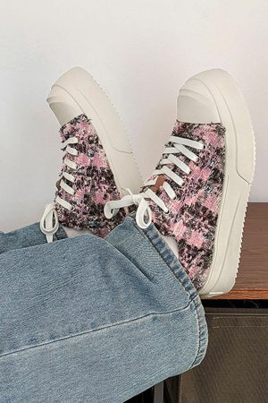 Concert Outfit Retro Canvas Irregular Sneakers
